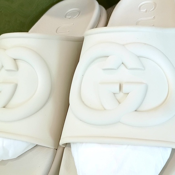 🔥 Gucci Interlocking G Sandal Off-White Platform Slide 692845 JF000 9110 S… - Picture 4 of 16